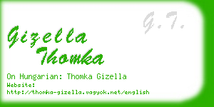 gizella thomka business card